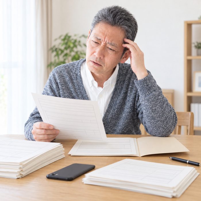 書類と電話に追われるオーナー